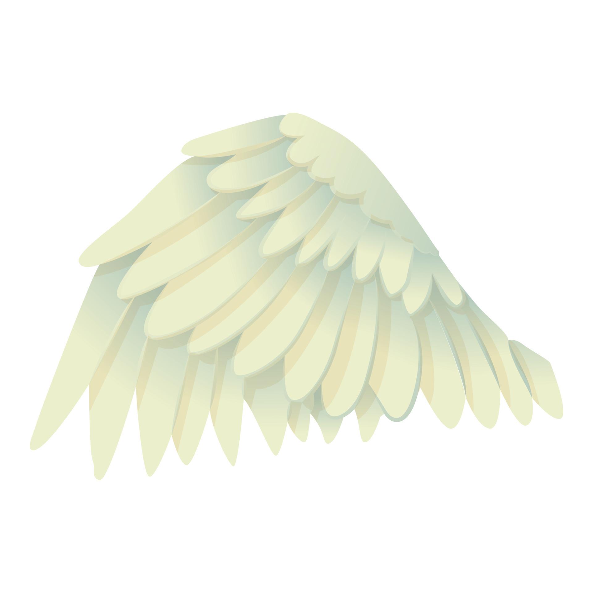 1920x1920 Goose wing icon, cartoon style