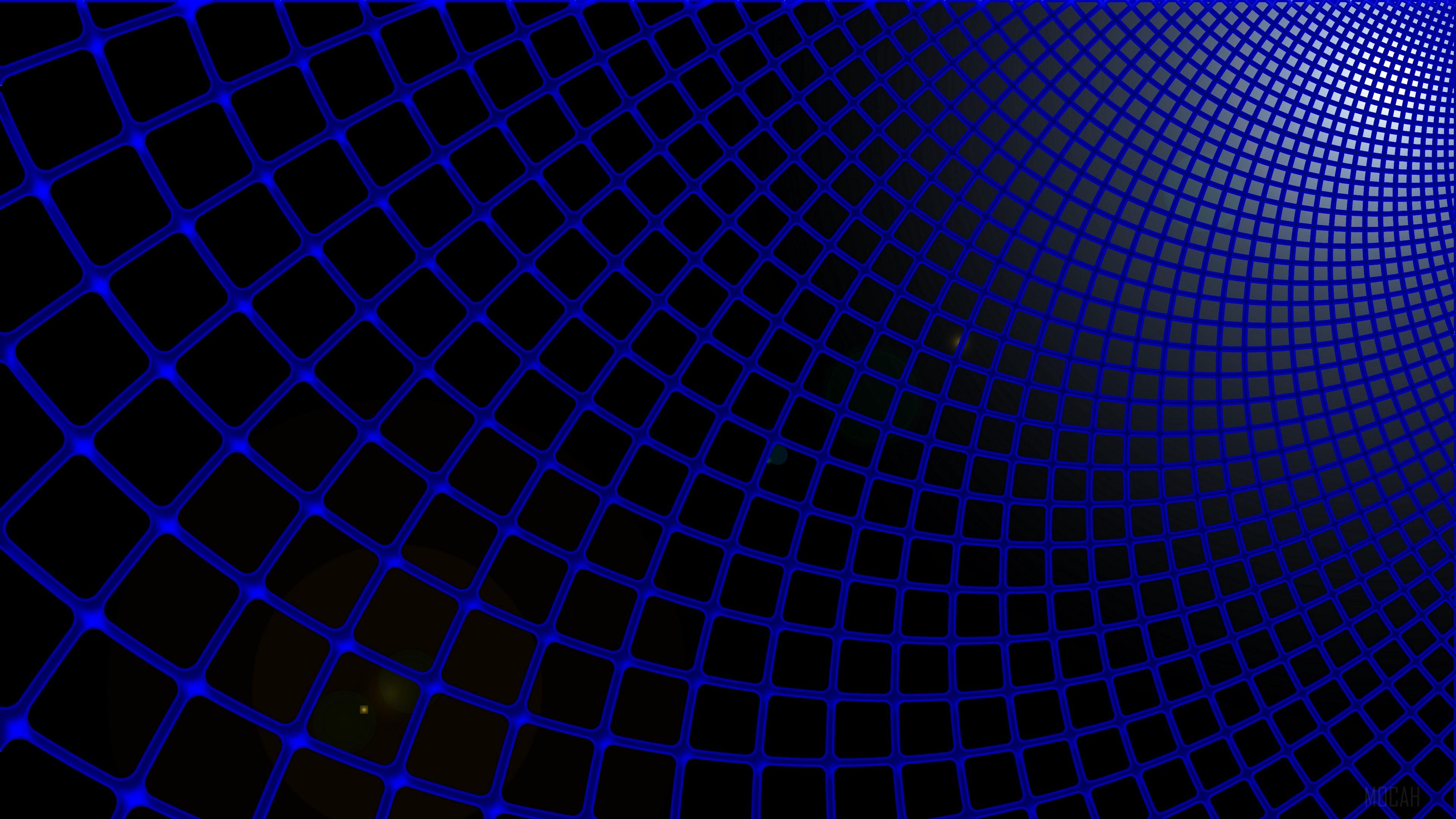 3840x2160 grid, blue, black, futuristic 4k Gallery HD Wallpaper