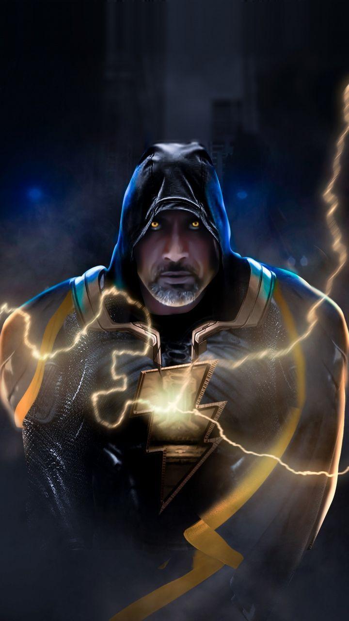 720x1280 fearsome wallpaper Black Adam Dwayne Johnson art 7201280 wallpaper. Dc comics wallpaper, Marvel comics funny, Comic villains
