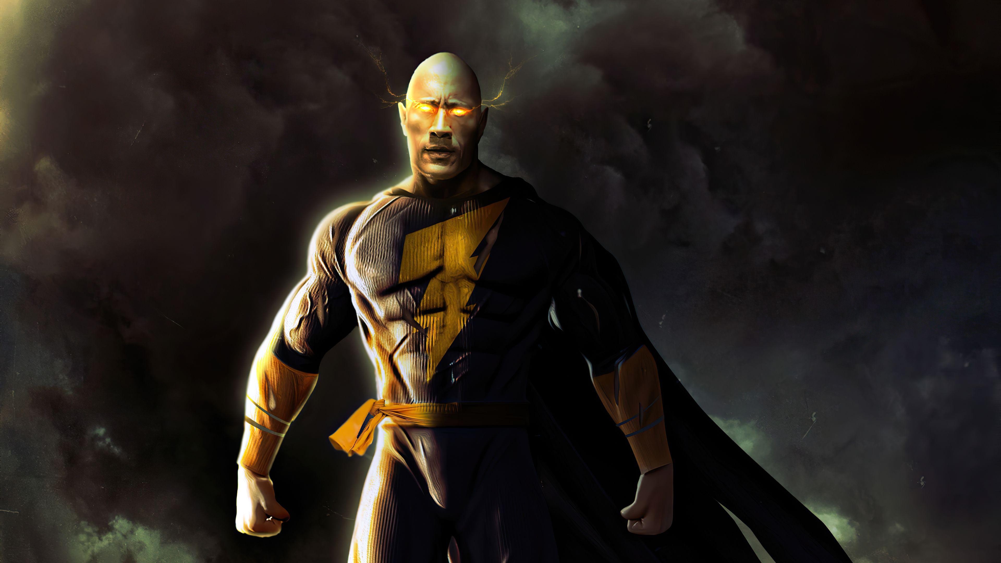 3840x2160 Black Adam The Rock Wallpaper