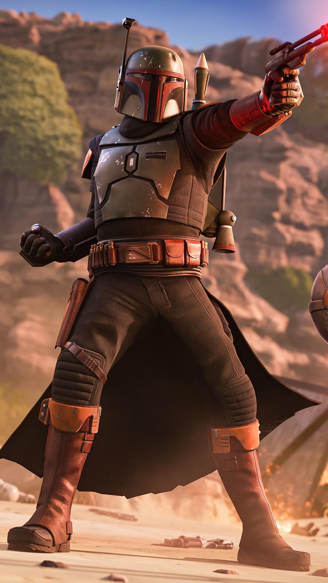 1080x1920 Boba Fett, Mandalorian, Grogu, Star, Wars, Fortnite, Video Game, Grogu Gallery HD Wallpaper
