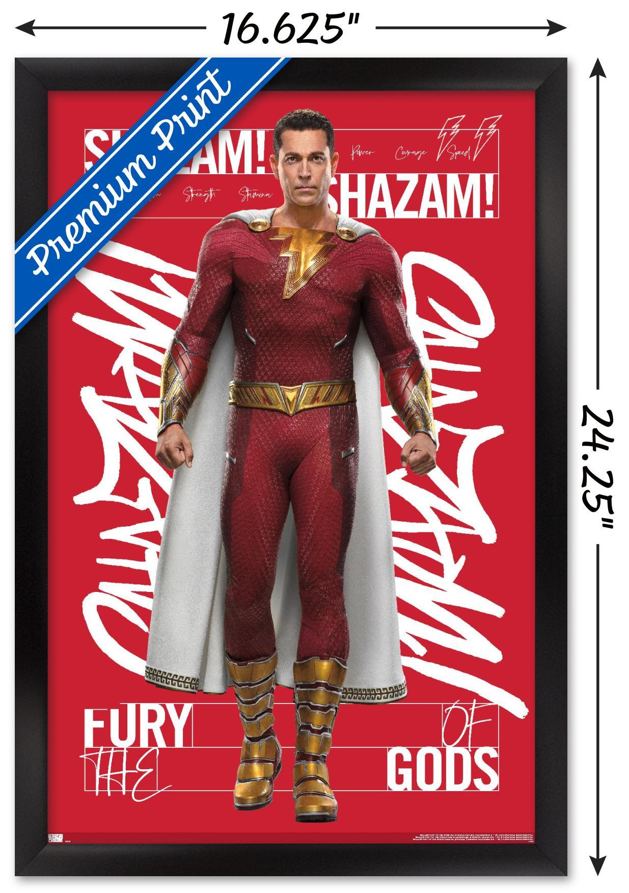 1235x1753 DC Comics Movie Shazam! Fury of the Gods! Wall Poster, 14.725 x 22.375 Framed