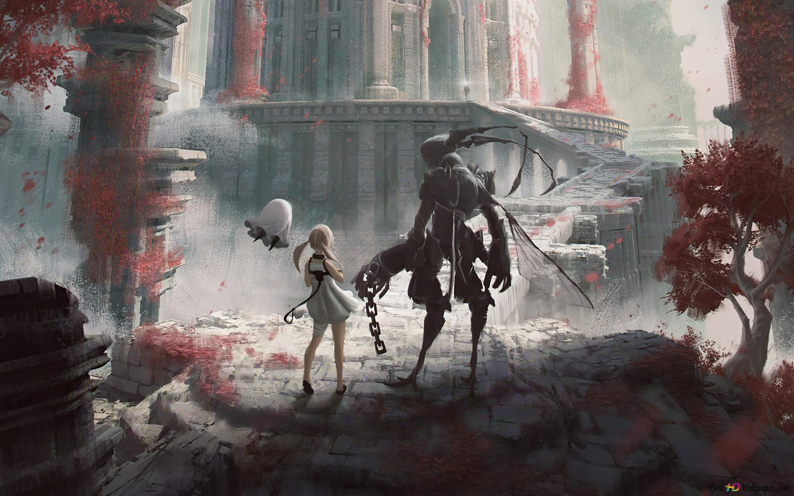2560x1600 Girl of Light with Dark Monster Reincarnation (Anime Video Game) 4K wallpaper download