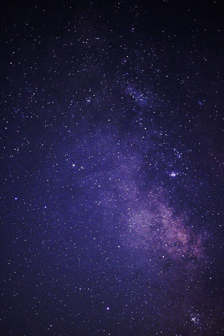 728x1092 Royalty free photo: purple galaxy wallpaper, the night sky