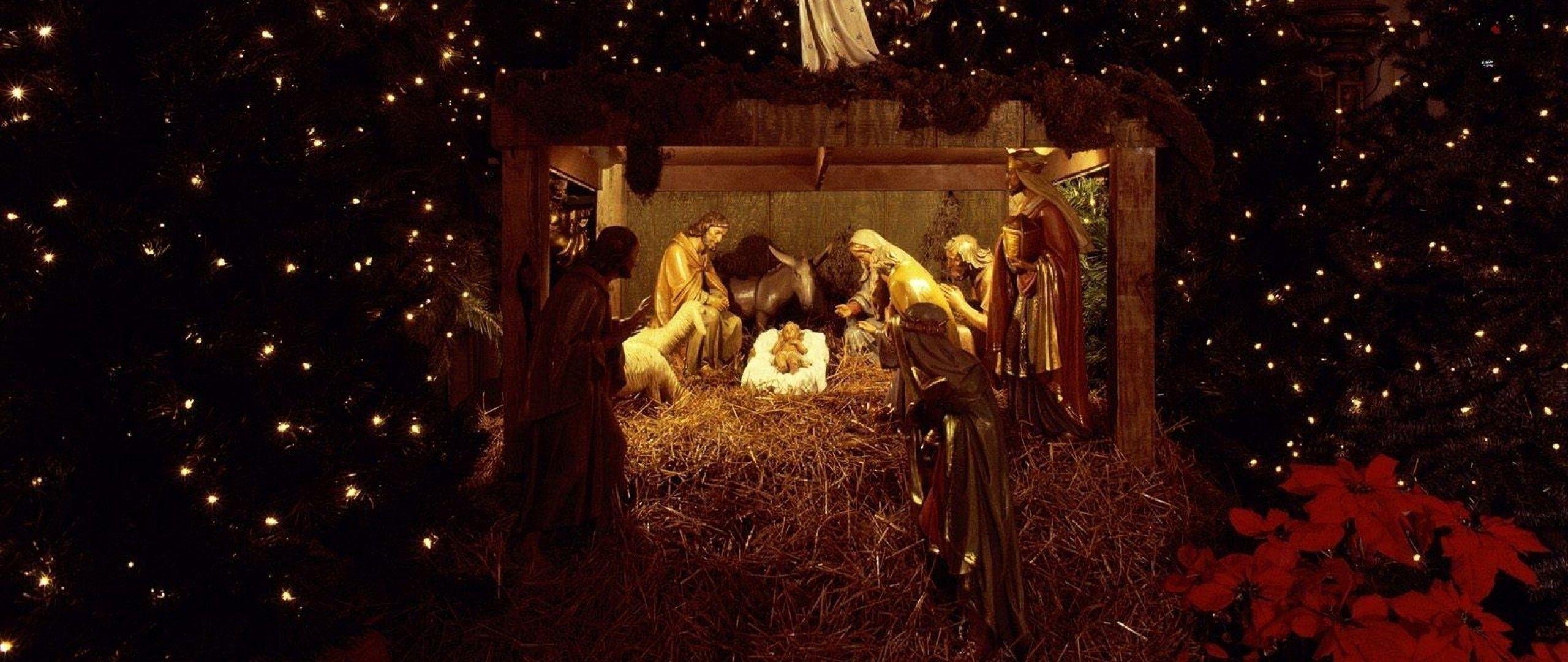 2560x1080 Christmas Nativity Wallpaper
