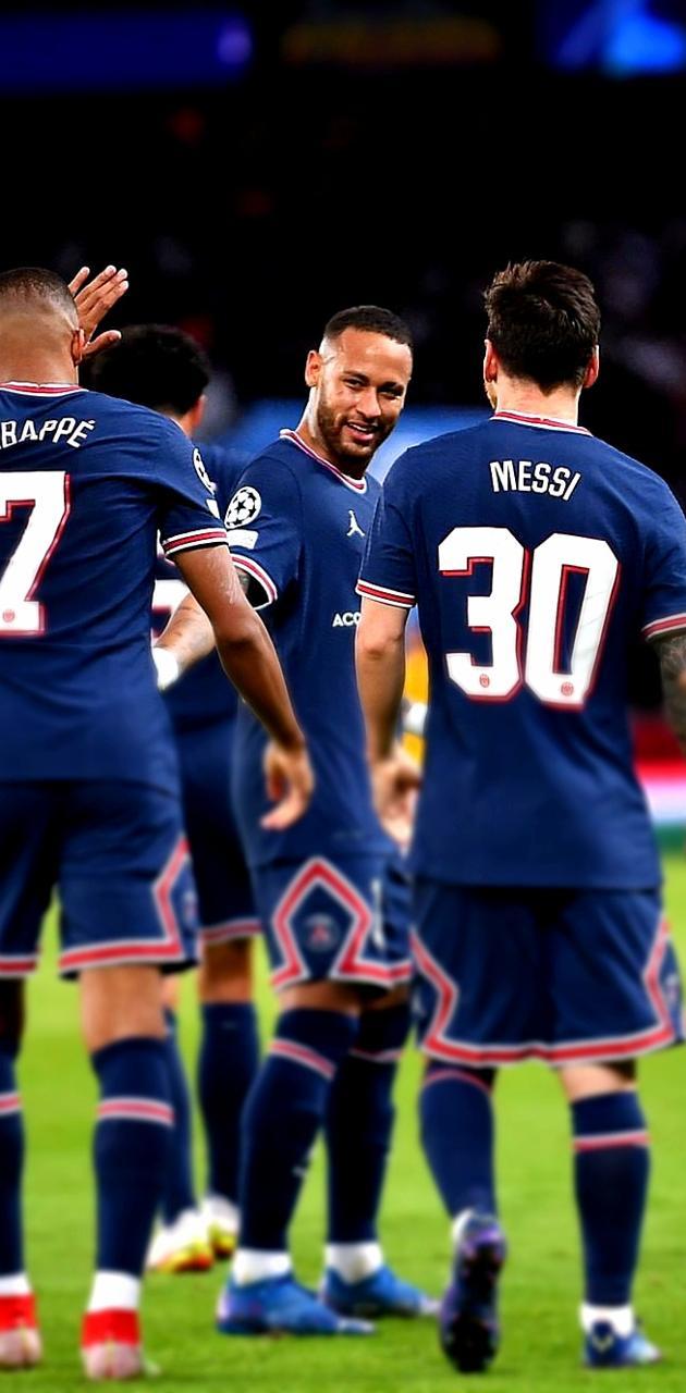 630x1280 Neymar Messi Mbappe wallpaper