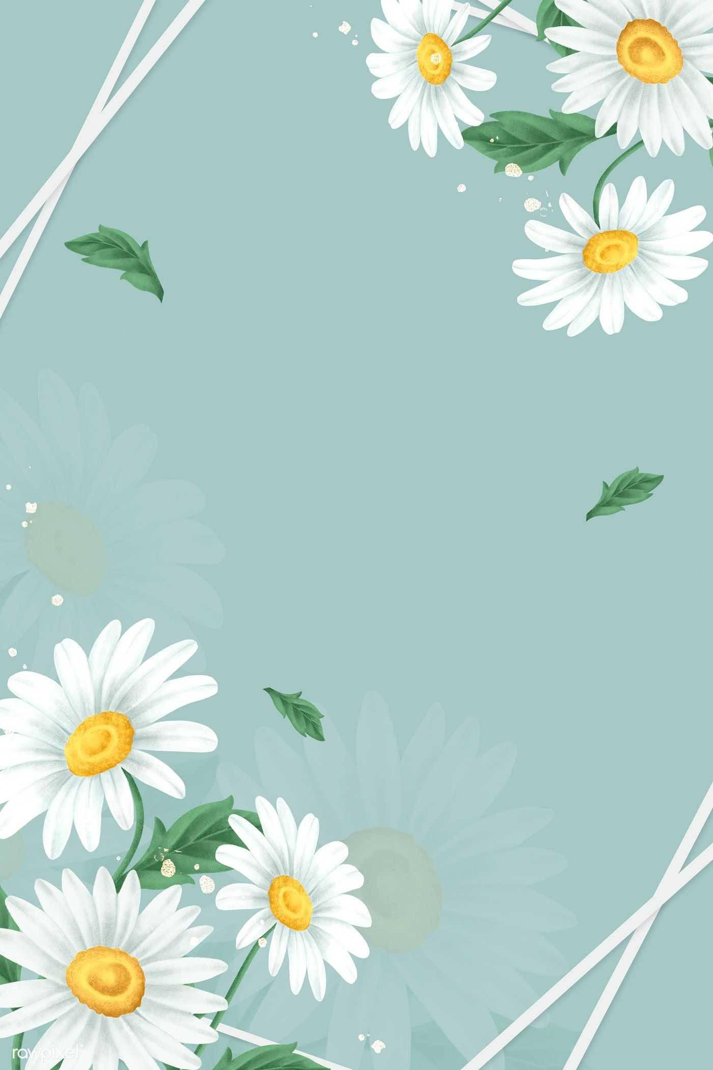 Flower Seamless Pattern On Blue Pastel Background Vector Illustration Stock  Illustration  Download Image Now  iStock