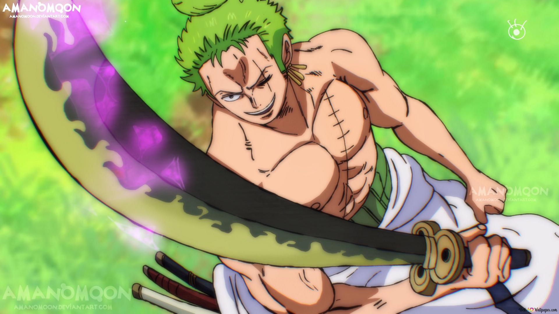 1920x1080 One Piece Zoro With Enma Sword 2K wallpaper download