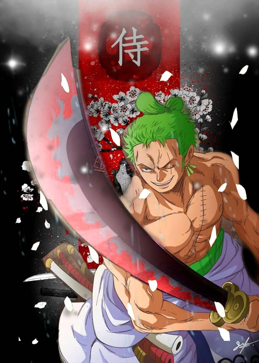 1080x1510 Download Graphic Art Anime Roronoa Zoro Pfp Wallpaper