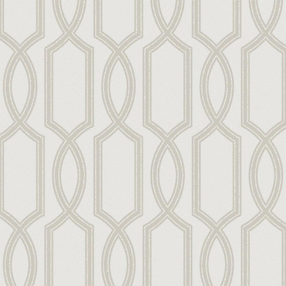 1000x1000 Etten Gallerie Black & White Shimmer Trellis Geometric Wallpaper