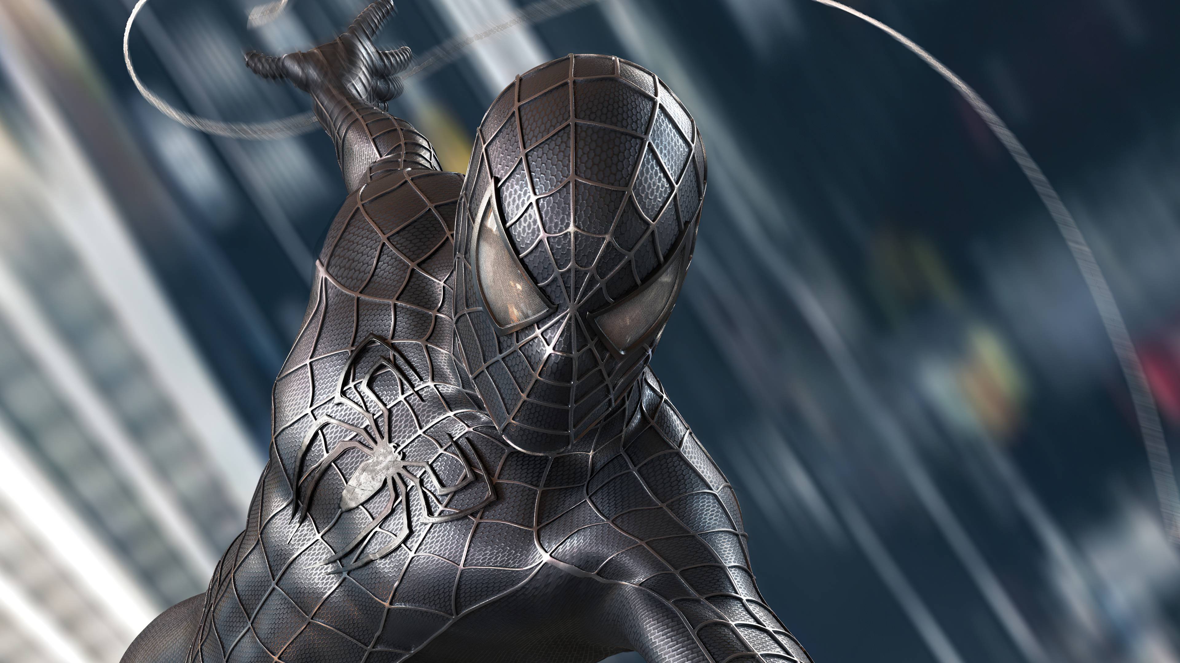 3840x2160 Spider Man Black Symbiote Suit 4k, HD Superheroes, 4k Wallpaper, Image, Background, Photo and Picture