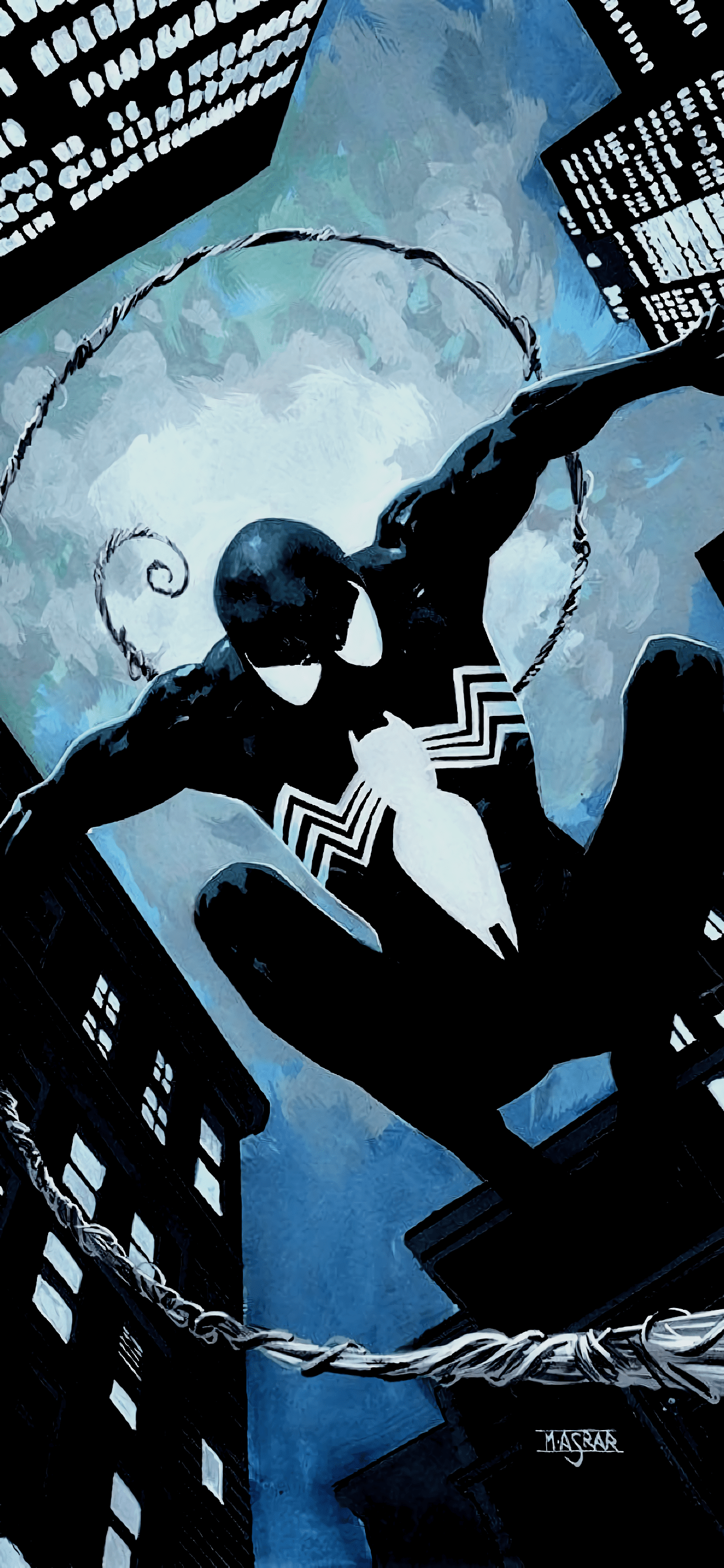 1234x2672 Black Suit Spider Man Wallpaper [1234x2672]