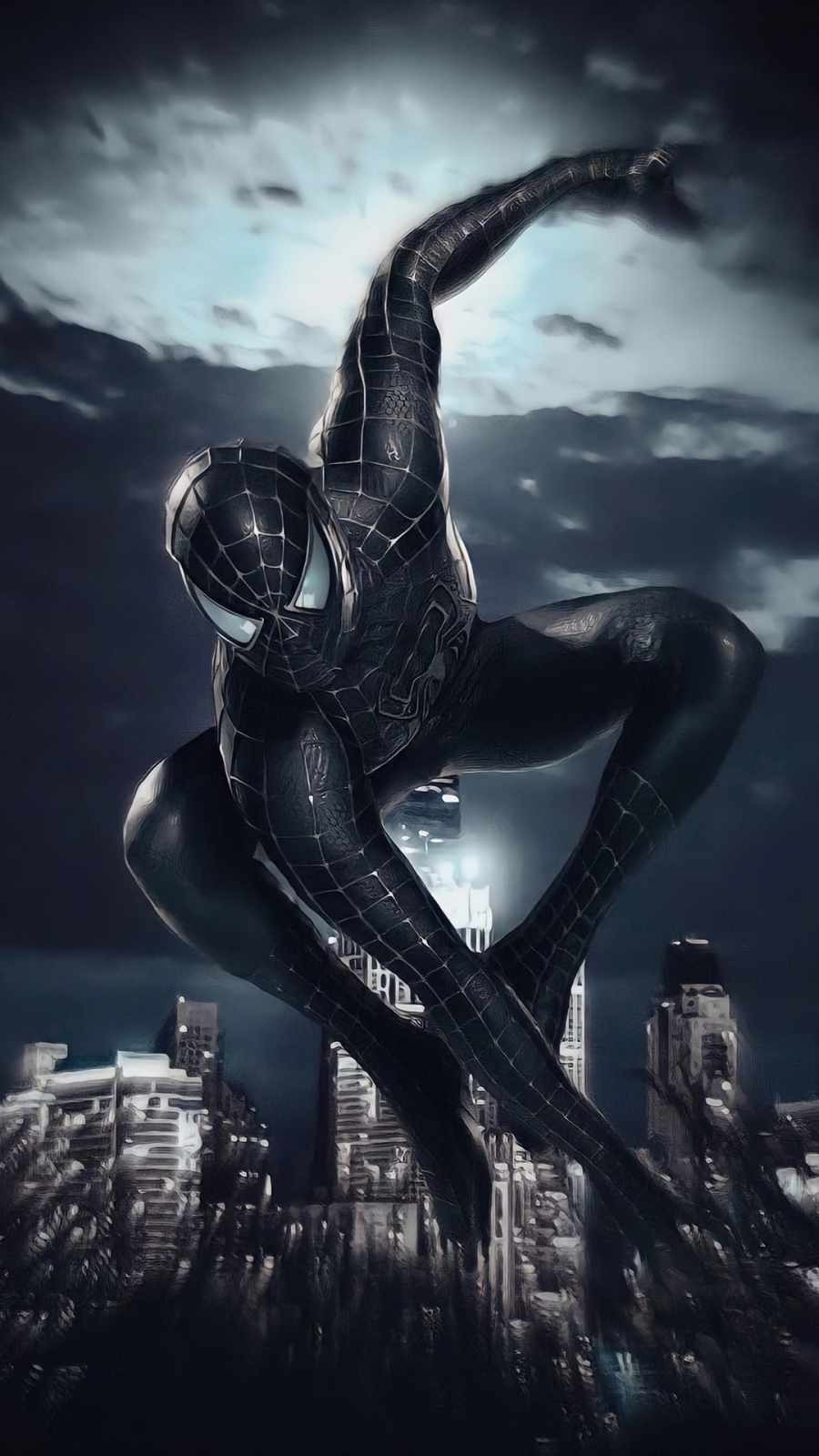 900x1600 Black Suit Spiderman Wallpaper : iPhone Wallpaper