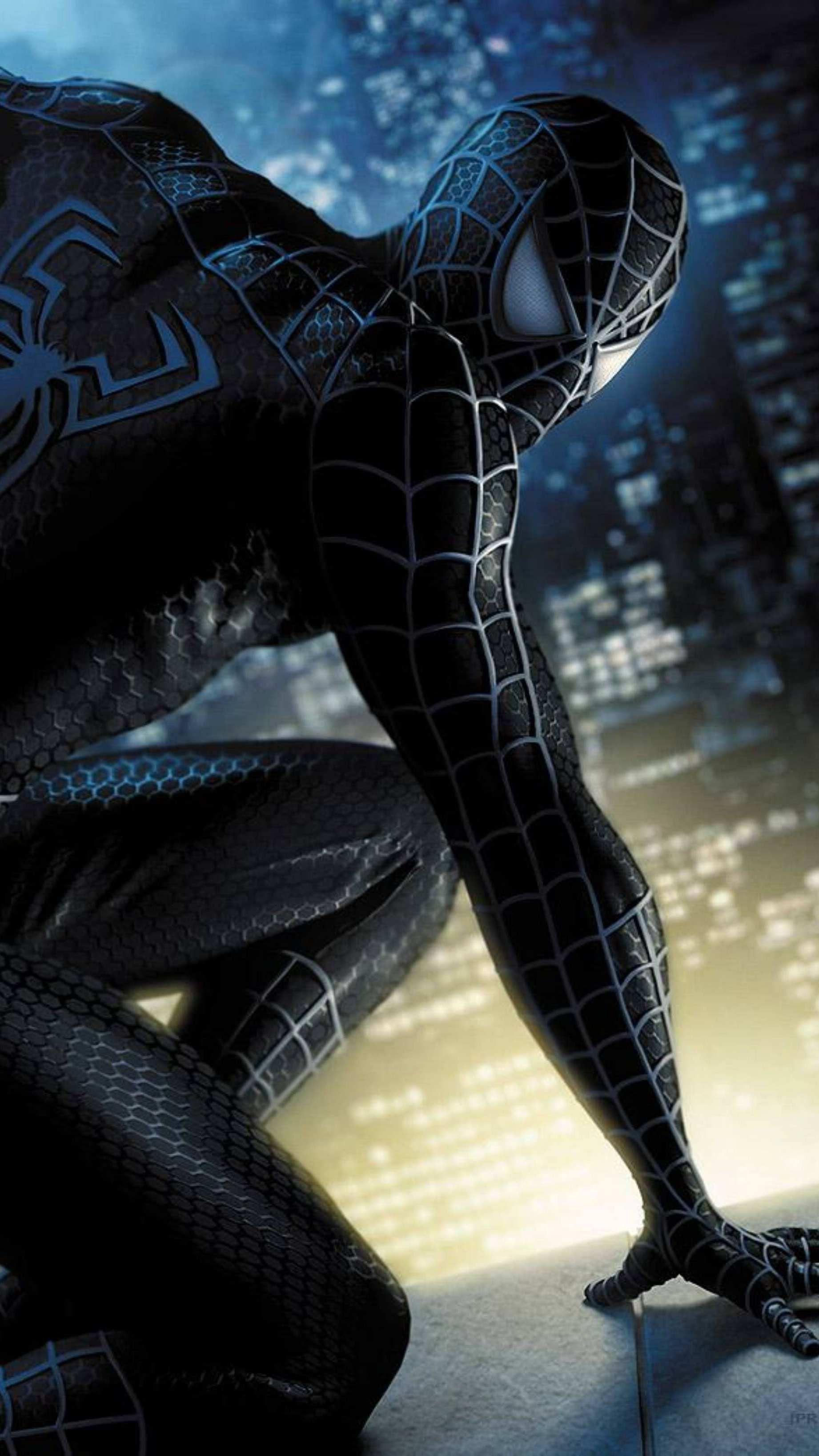 1842x3274 Black Spidey iPhone Wallpaper 1. Black spiderman, Symbiote spiderman, Spiderman black suit