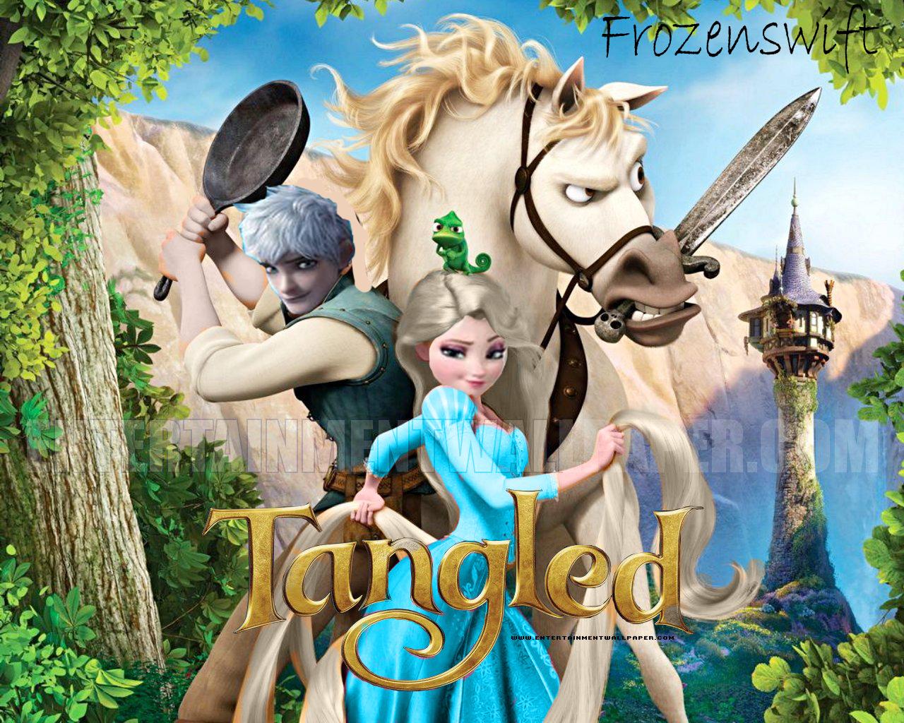 1280x1024 Tangled Jelsa Version & Jack Frost Photo