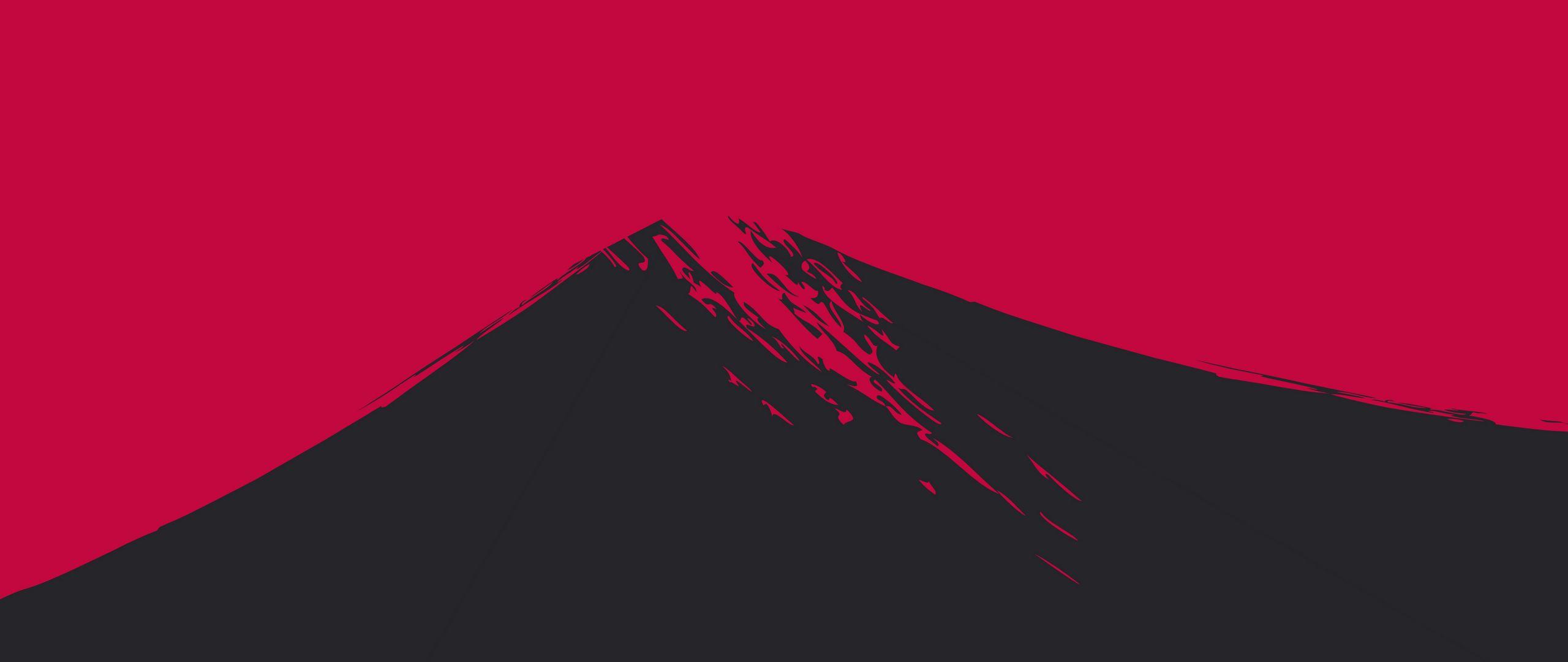 2560x1080 Download wallpaper 2560x1080 mountain, peak, art, minimalism dual wide 1080p HD background