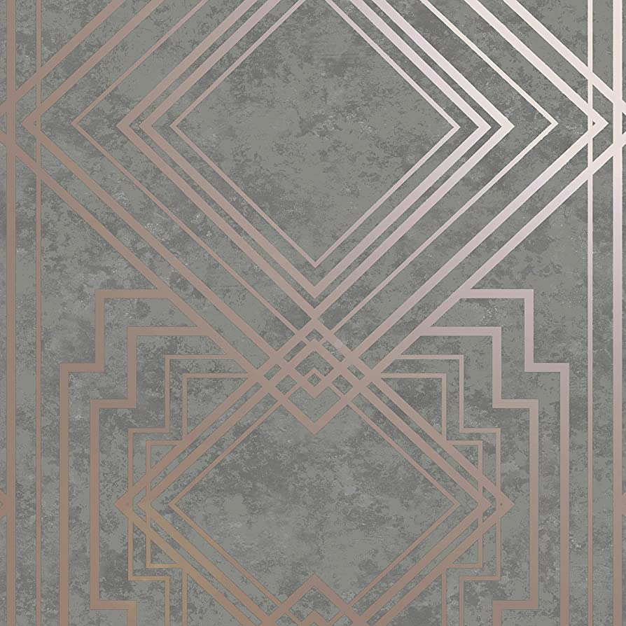 894x894 Delano Geo Wallpaper Grey Rose Gold Holden 75941 MDH