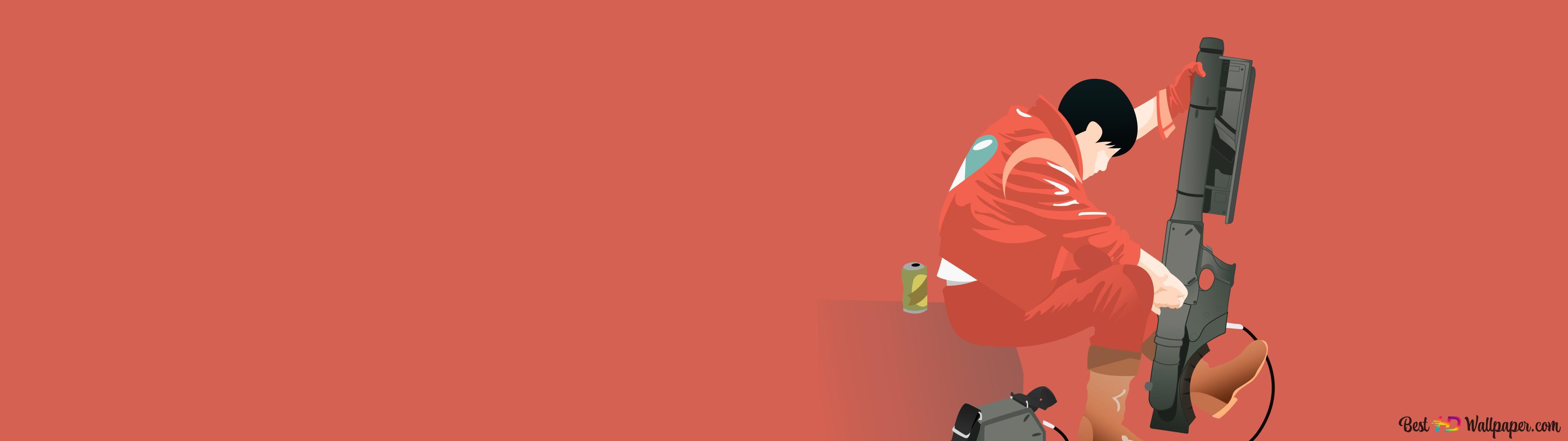 3840x1080 Akira Shotaro (Minimalist) 4K wallpaper download