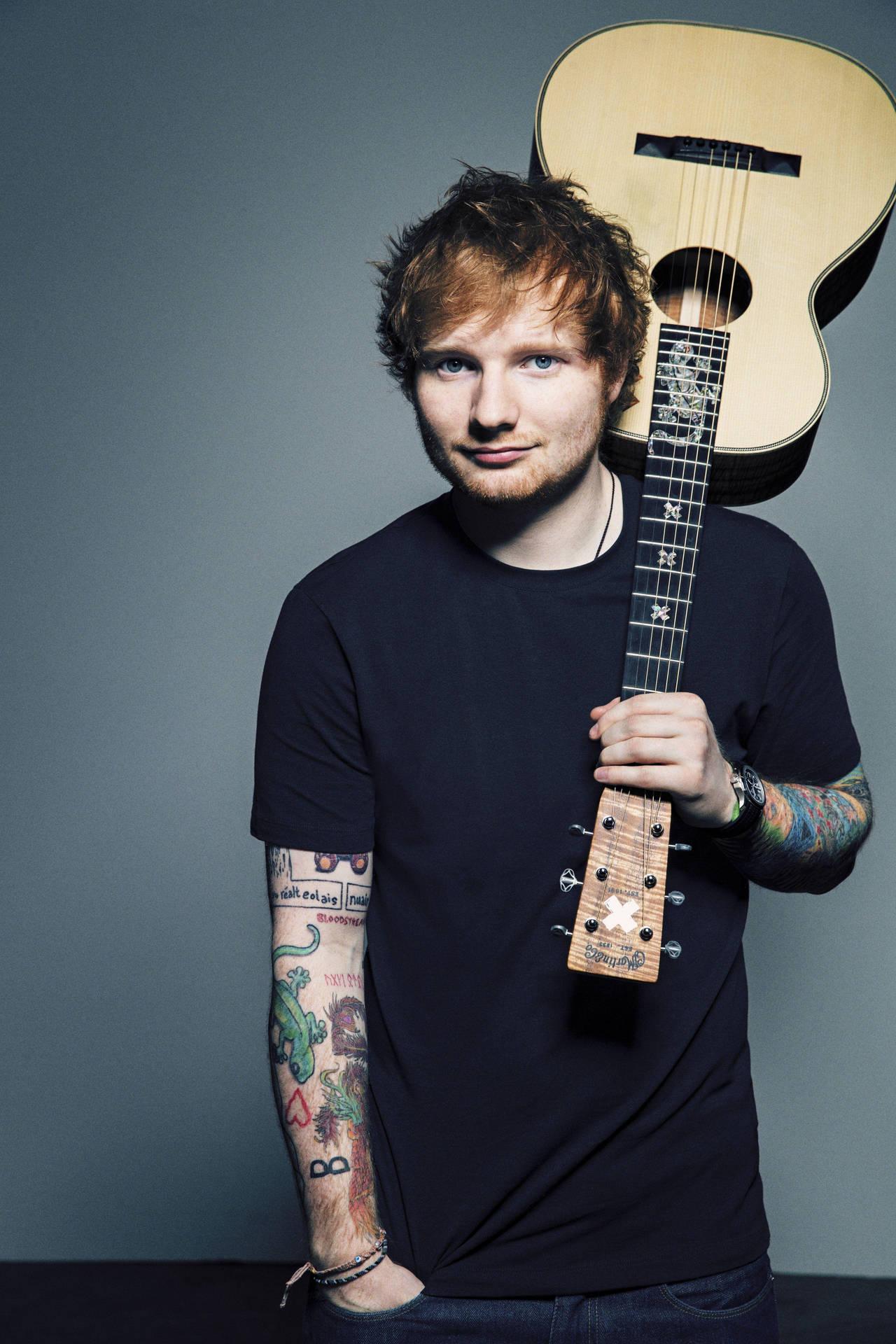1280x1920 Download Simple Portrait Ed Sheeran Wallpaper