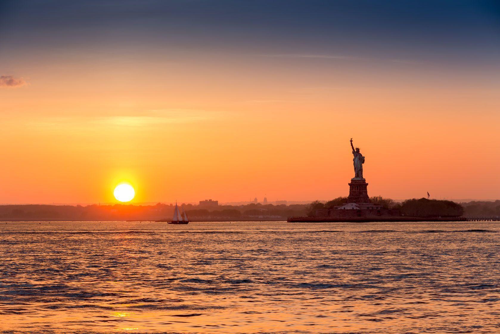 1678x1119 OPEN: 60 Min Sunset Statue of Liberty & Ellis Island Cruise