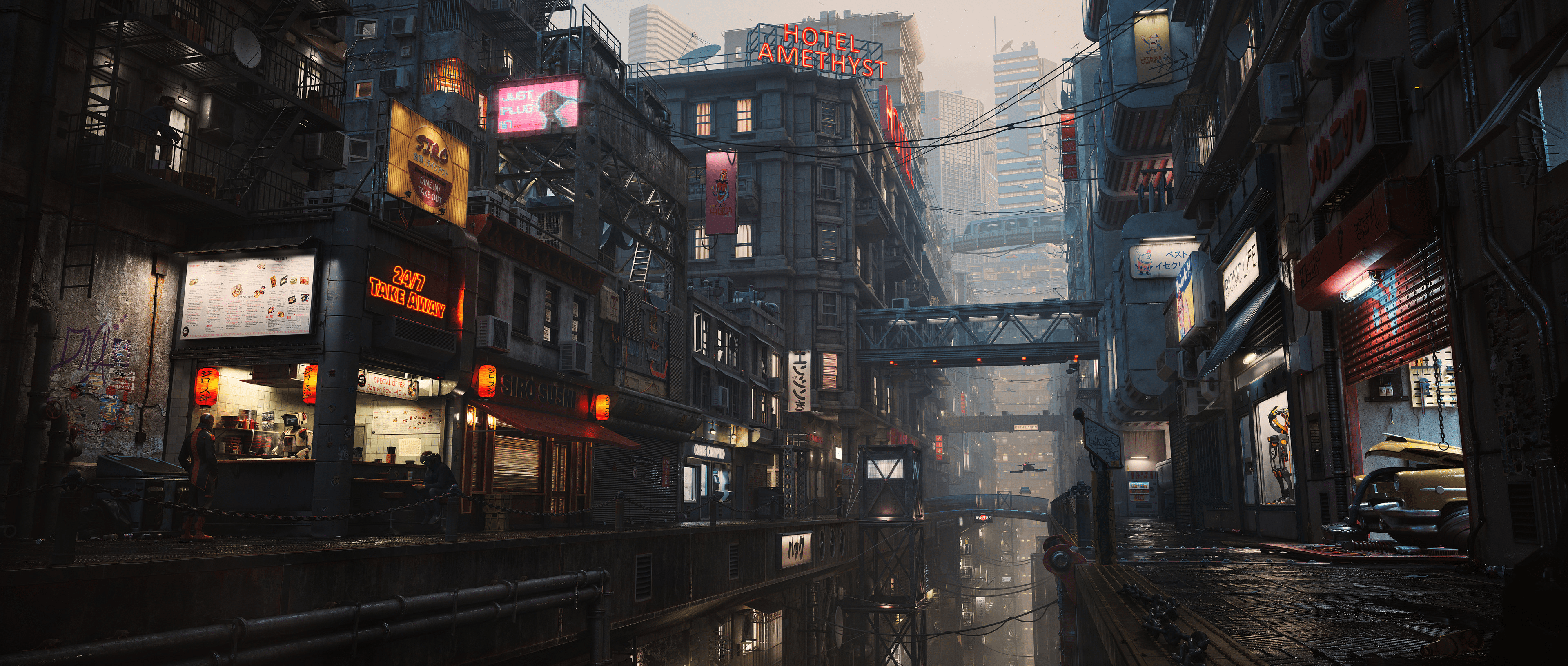3840x1632 Cyberpunk ultrawide wallpaper 4k