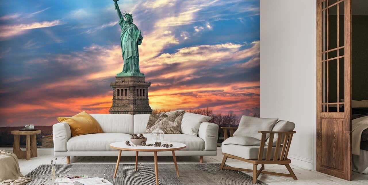1280x645 Statue of Liberty at Sunset Wallpaper