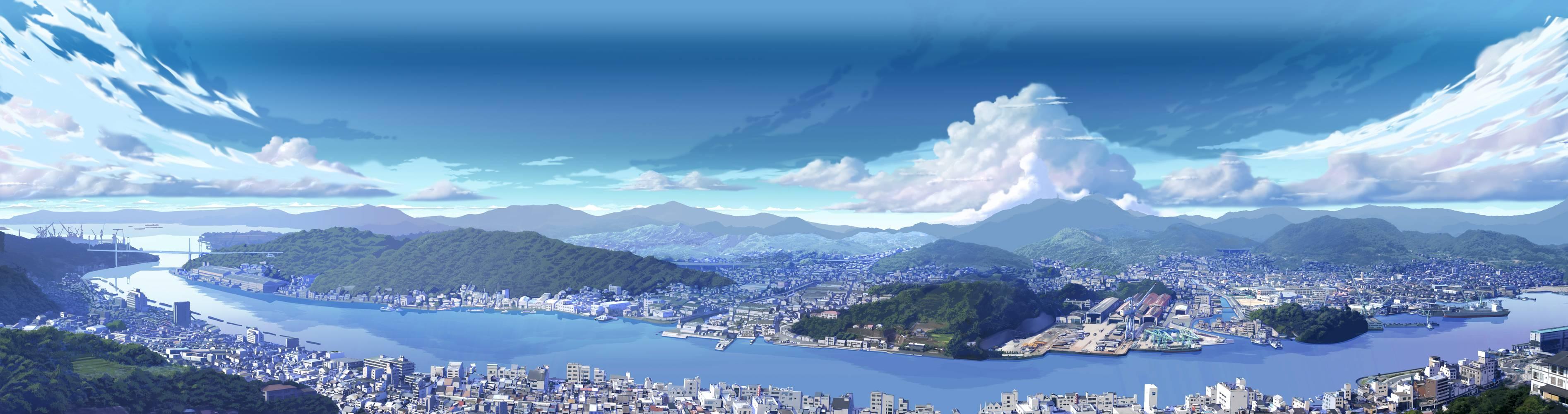 3788x1000 Anime Panorama Wallpaper