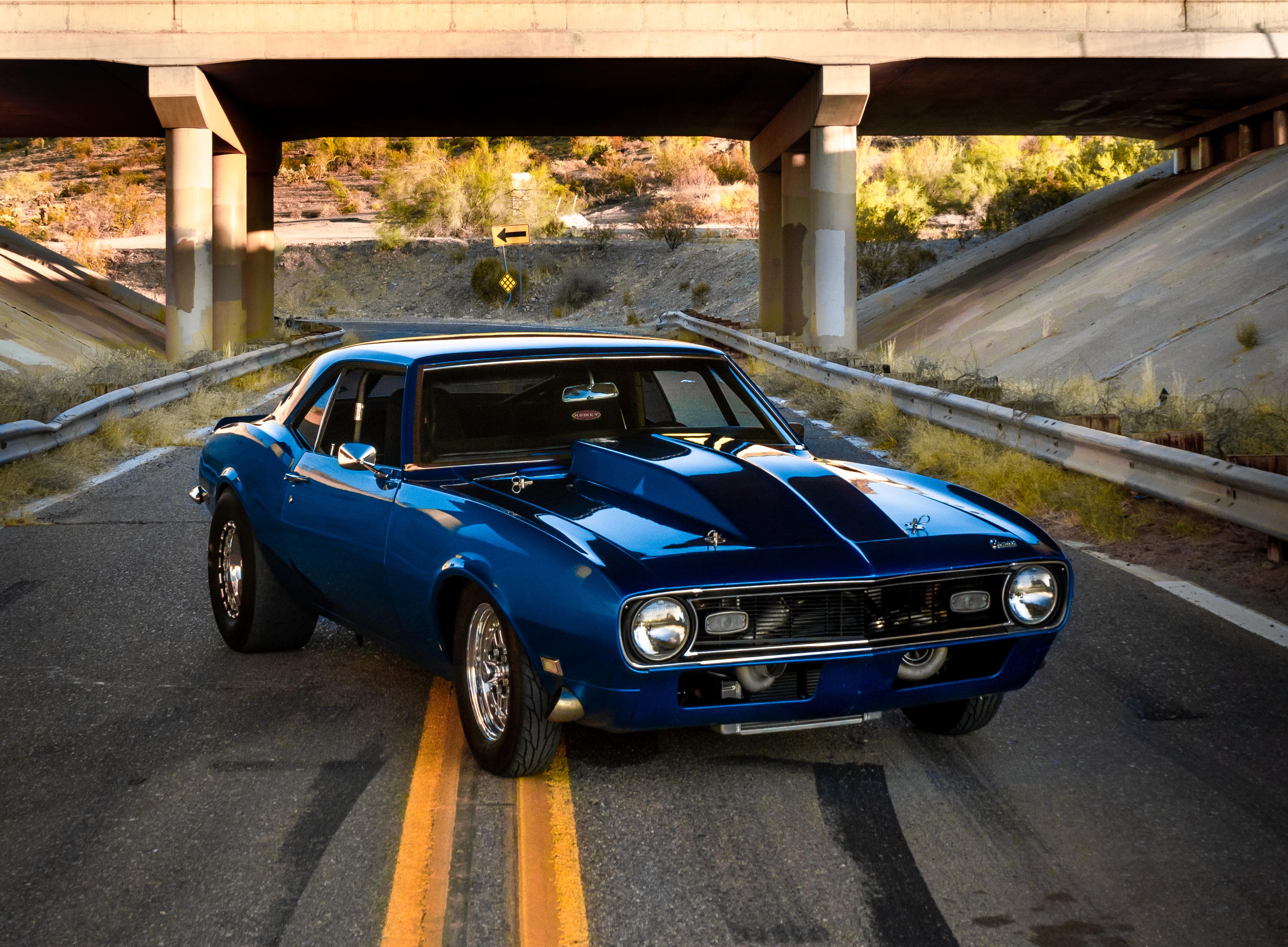 3611x2655 Burger Night: One Meaty Twin Turbo Carbed 1968 Chevy Camaro