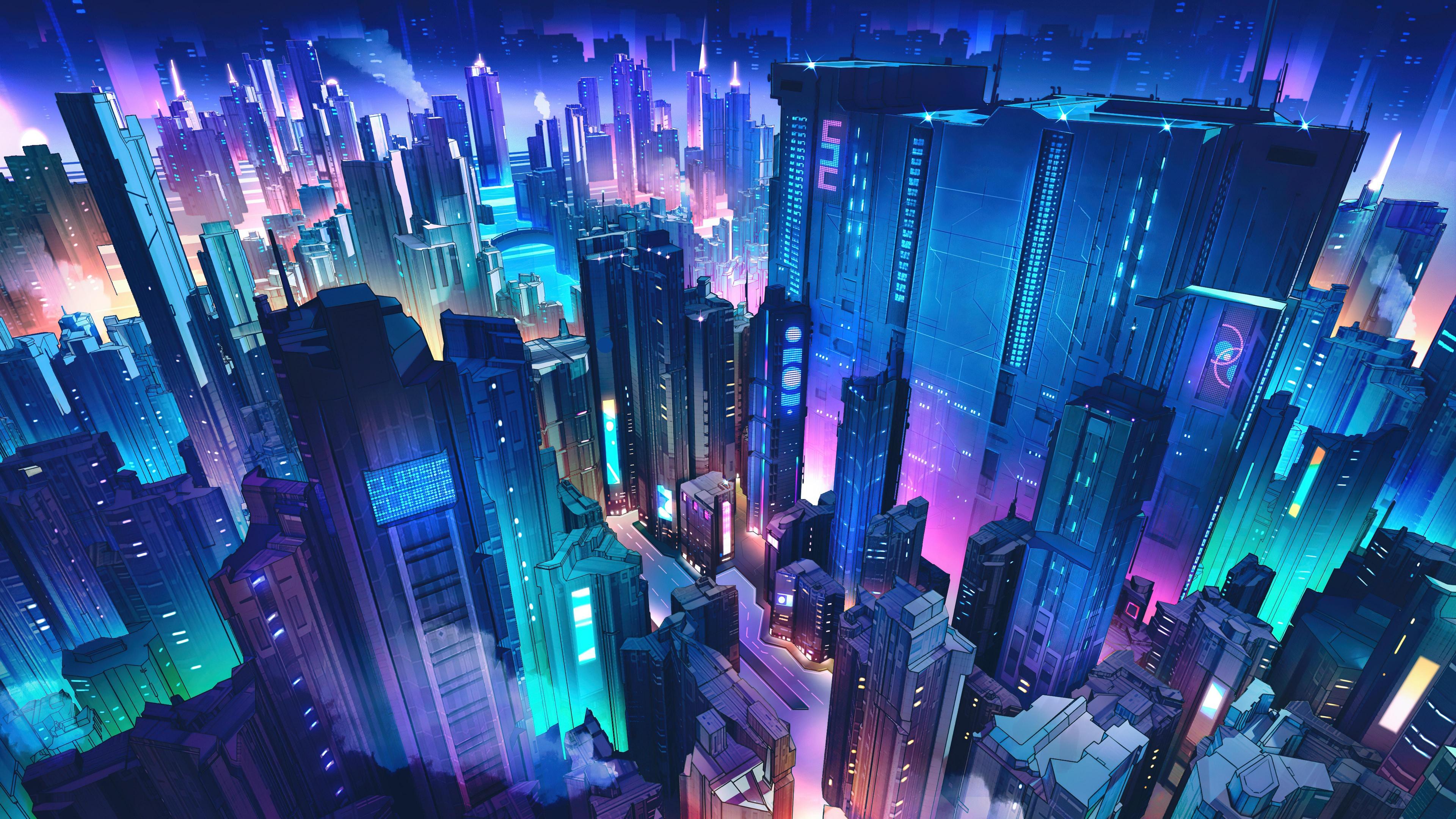 Neon City 4k Wallpapers Top Free Neon City 4k Backgrounds Wallpaperaccess 