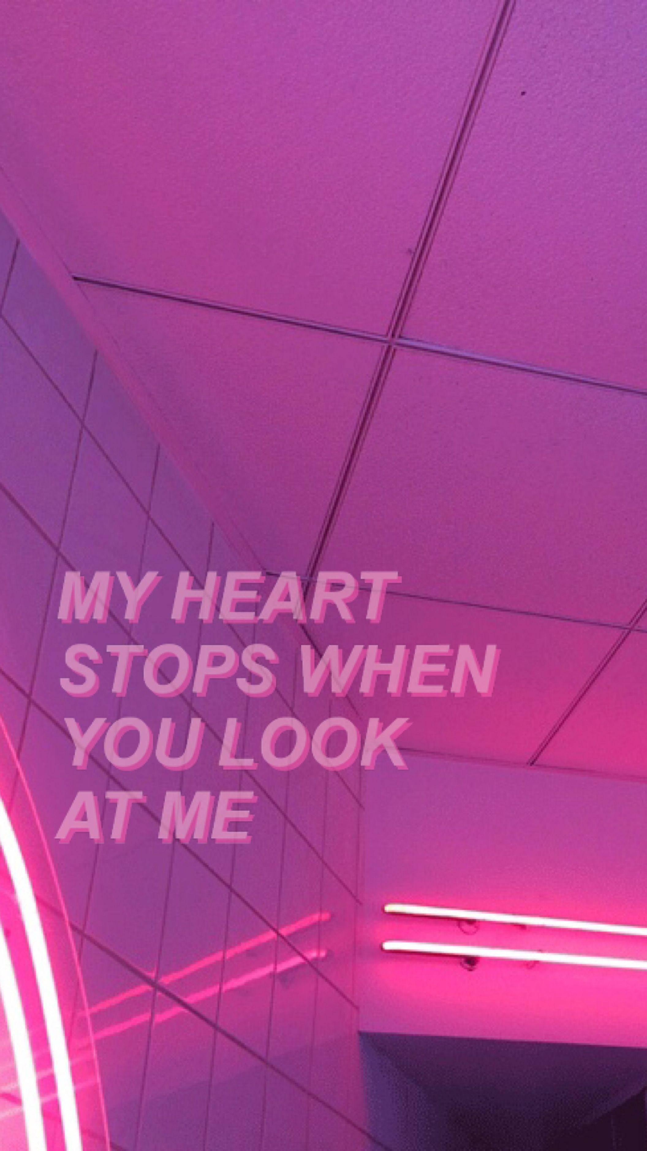 2112x3754 Download Aesthetic Love Purple Neon Lights Wallpaper