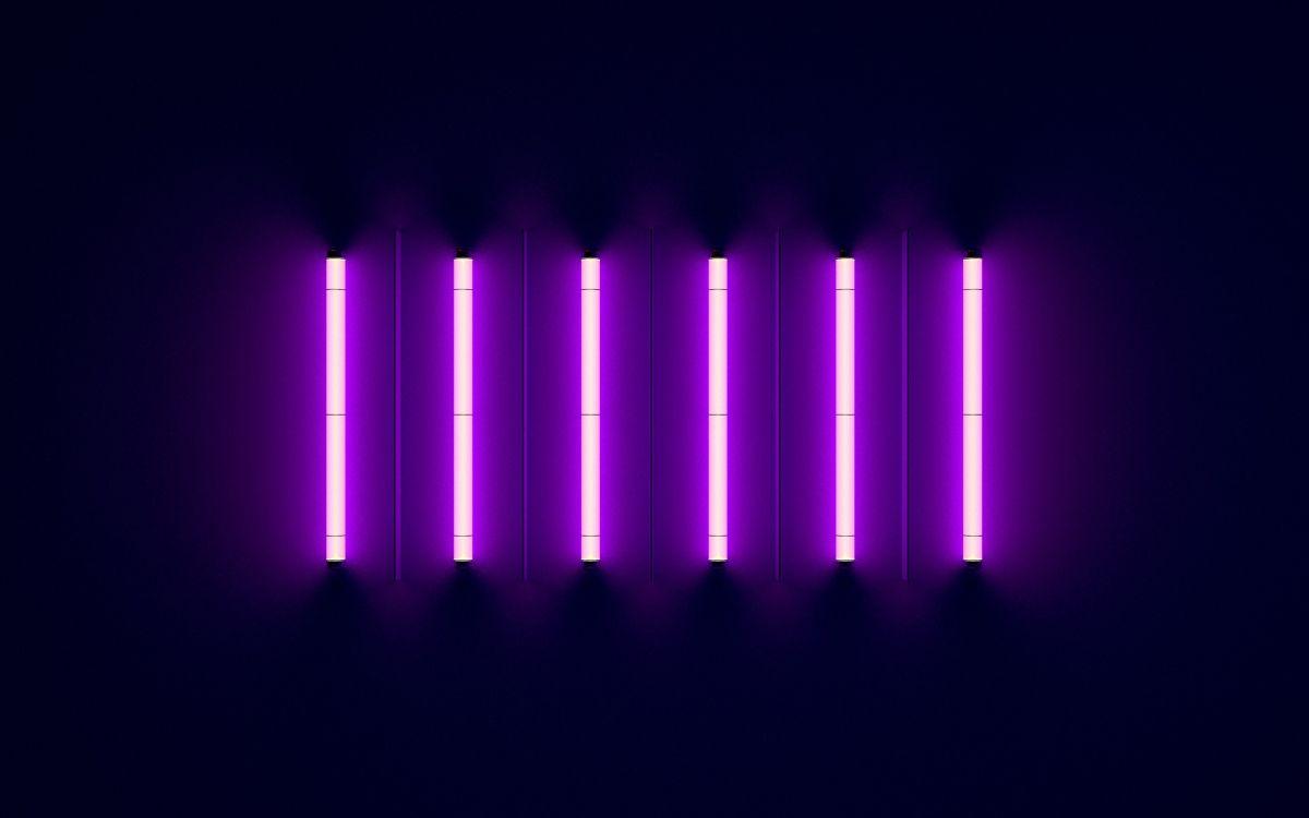 1200x750 Wallpaper Purple Lights on Dark Room, Background Free Image