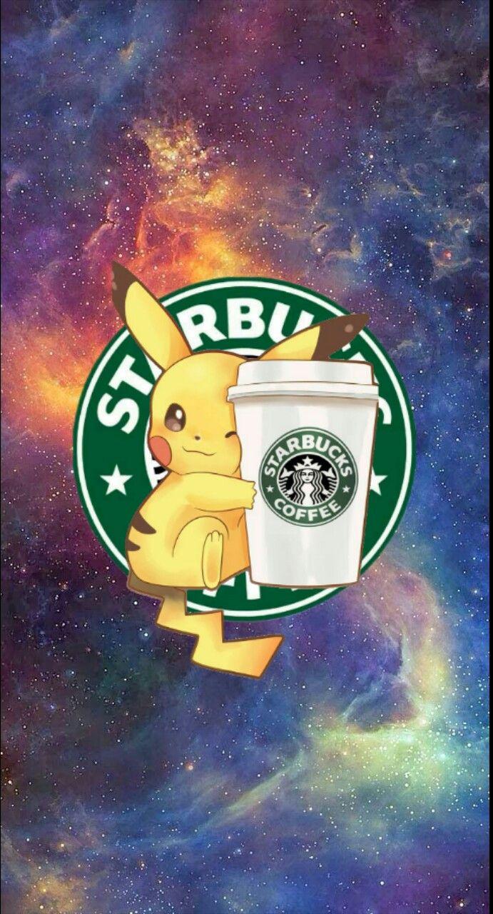 691x1280 Pikachu With Starbucks Wallpaper