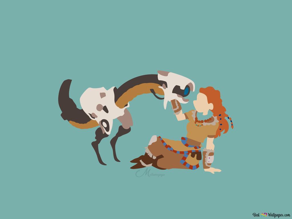 1024x768 Horizon Zero Dawn (Minimalist) HD wallpaper download