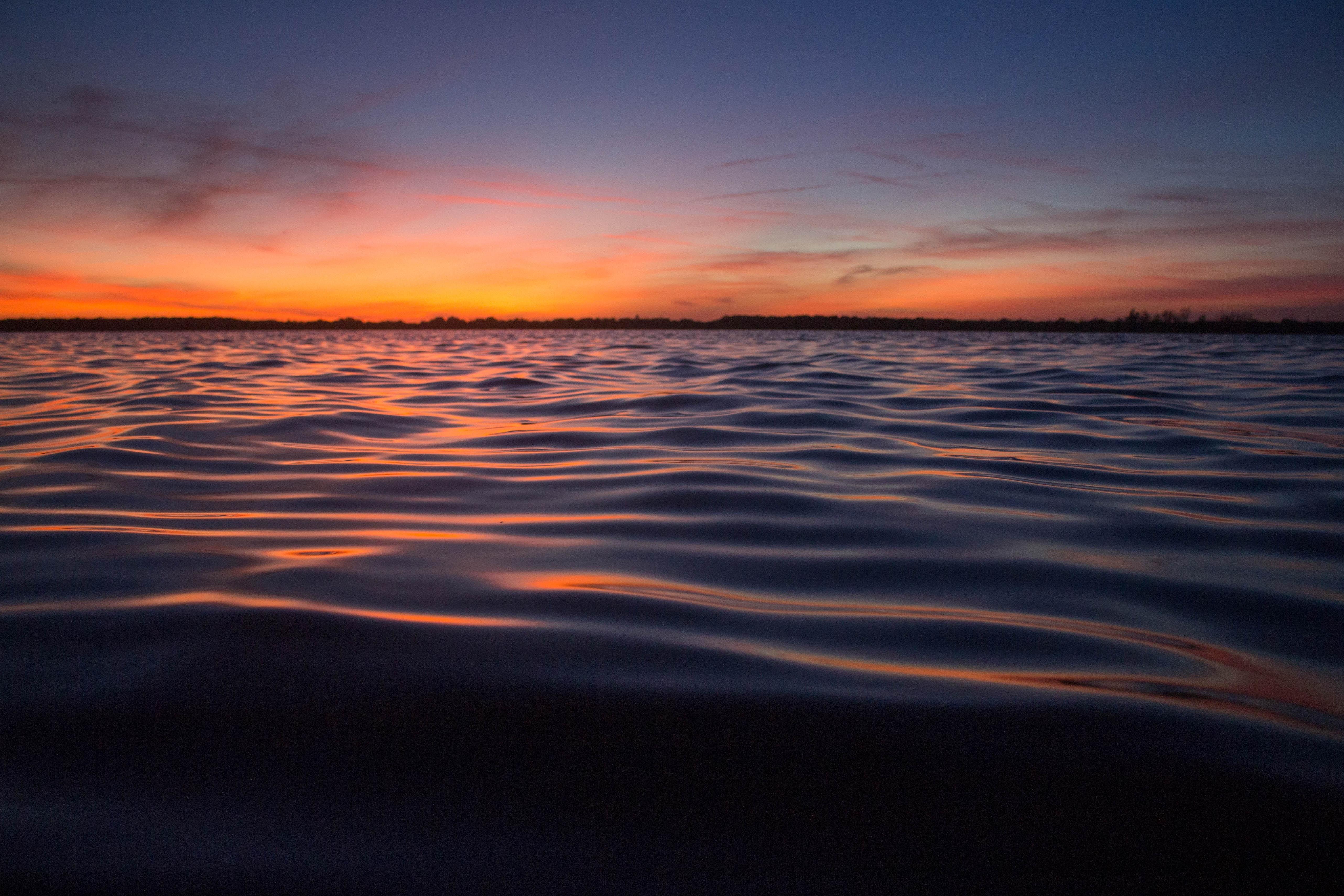 5128x3419 ocean, minimalist, minimalism, hd, nature, 4k, 5k Gallery HD Wallpaper