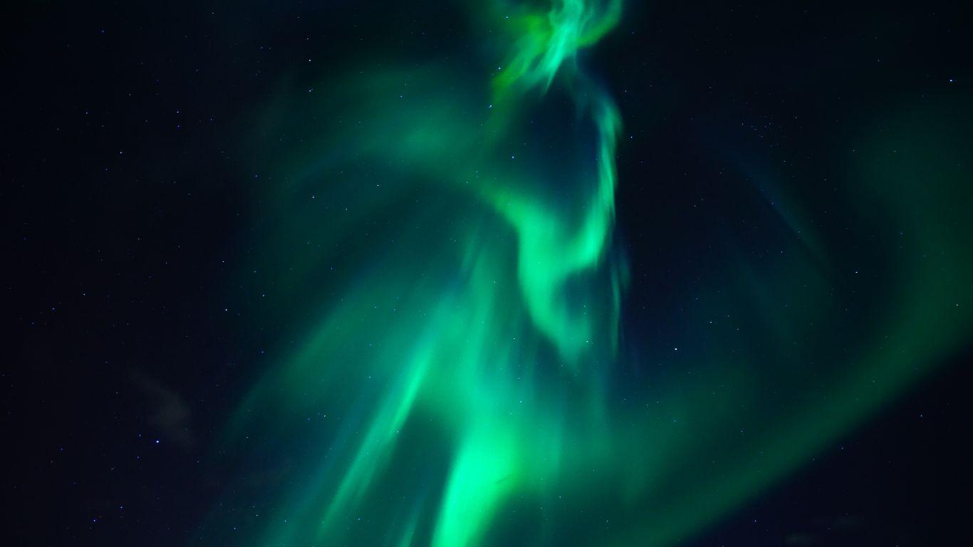 1366x768 Green And Blue Light In Dark Room Laptop Wallpaper In 1366x7