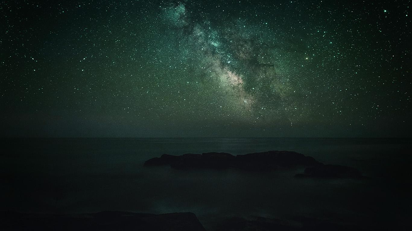 1366x768 wallpaper for desktop, laptop. aurora star dark night sky nature space green