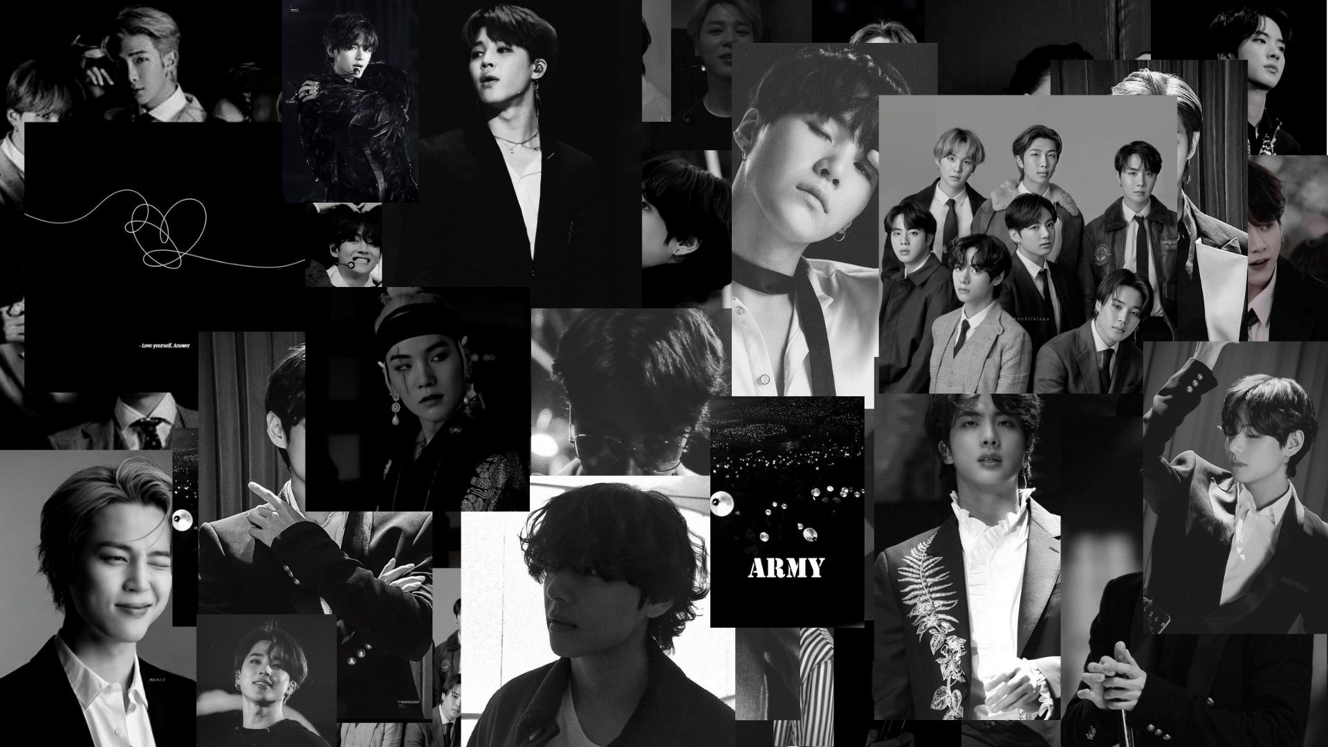 1920x1080 Black BTS Desktop Wallpaper. Bts wallpaper desktop, Cute profile picture, Black aesthetic wallpaper