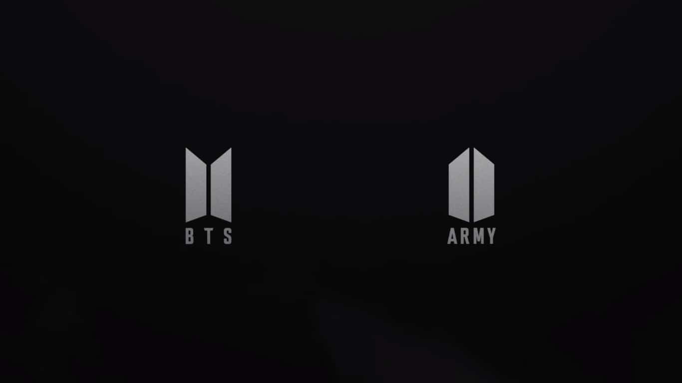 1366x768 New BTS Logo Desktop Wallpaper