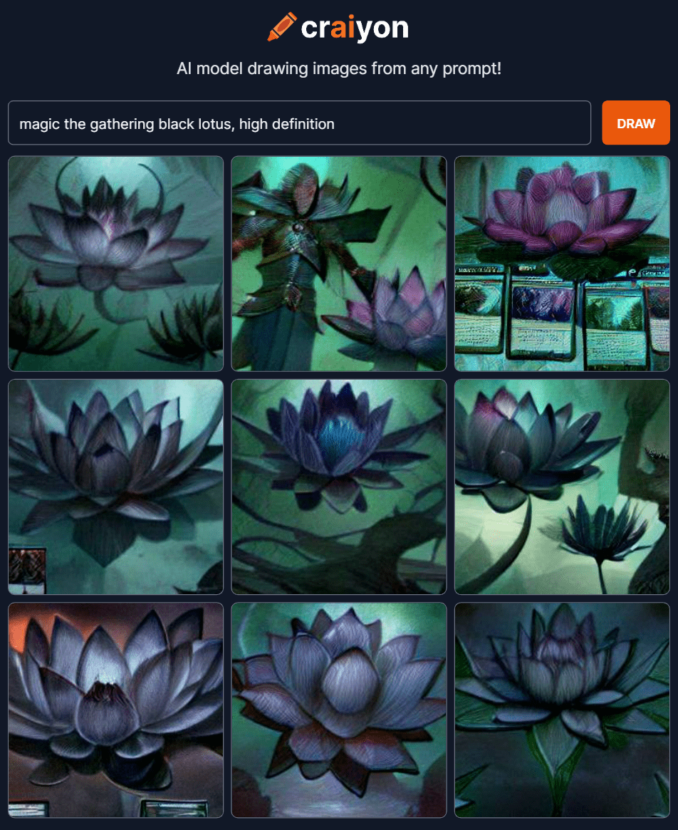 952x1165 Dalle Mini Dalle Mini · Magic The Gathering Black Lotus