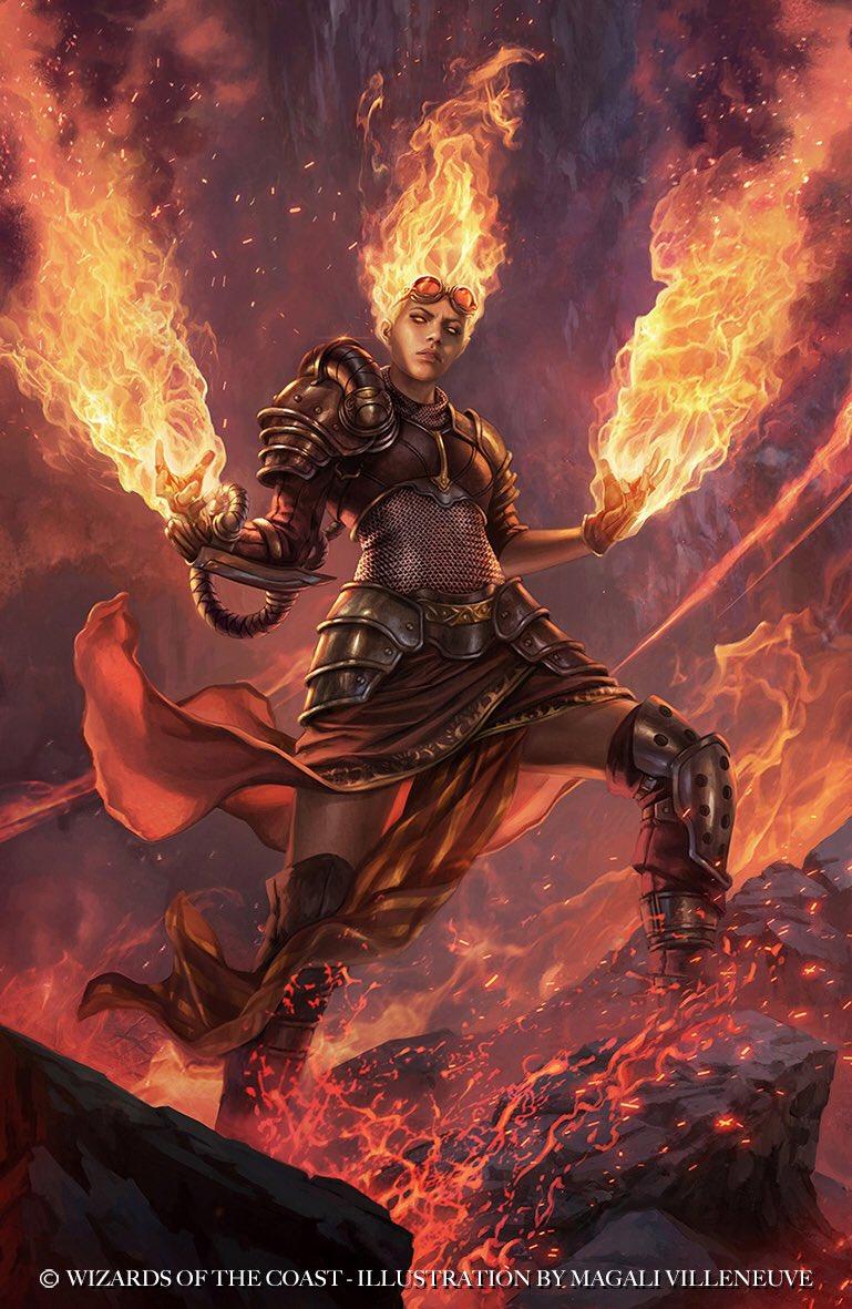 769x1181 Magali Villeneuve artwork for « Chandra, Flame's Fury » #MTGM20 #MTG #Chandra