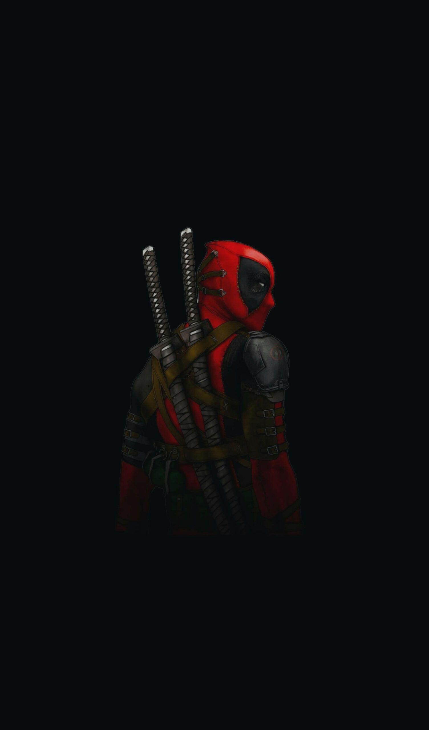 1504x2560 Deadpool Dark Wallpaper