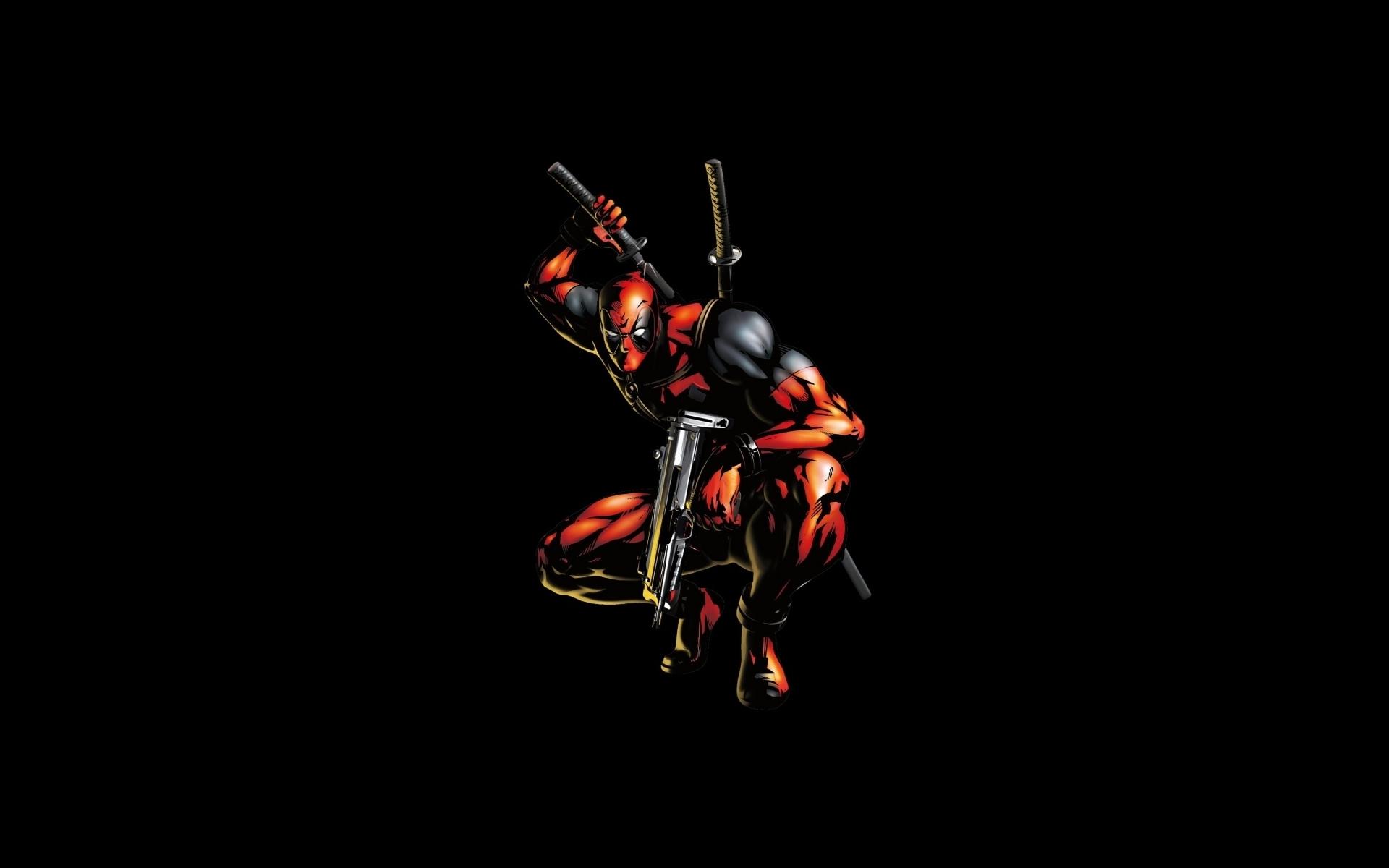 1920x1200 Deadpool Anti Hero Black Background Wallpaper HD / Desktop And Mobile Background