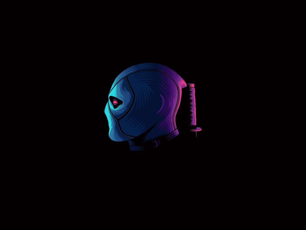 1024x768 Wallpaper deadpool, minimal, headshot, art desktop wallpaper, HD image, picture, background, bc3490