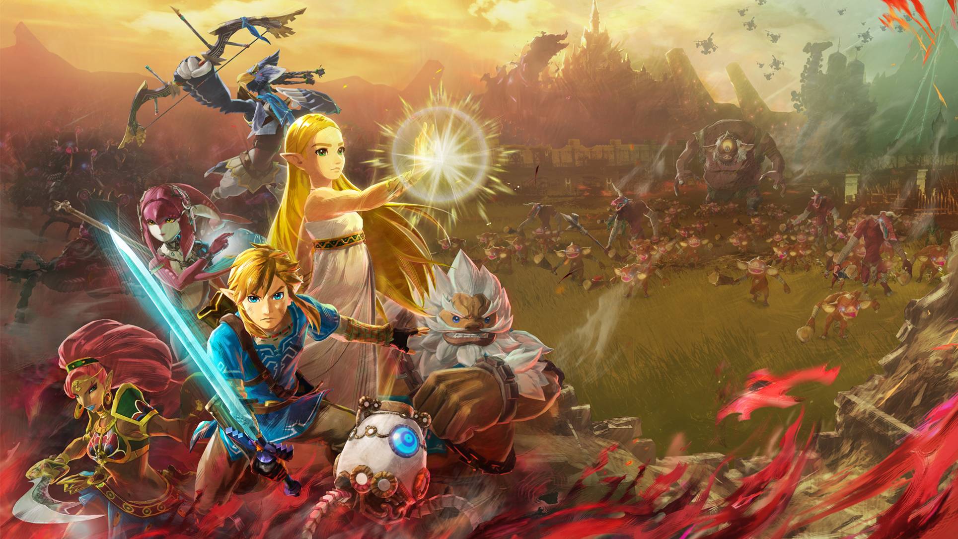 1929x1085 Hyrule Warriors: Age of Calamity Wallpaper with Monocle