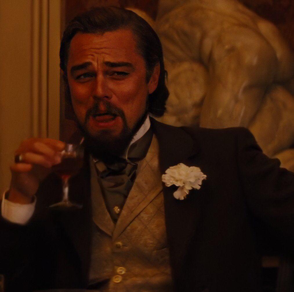 1014x1010 calvin candie laughing meme. Leonardo dicaprio meme, Laugh meme, Leonardo dicaprio