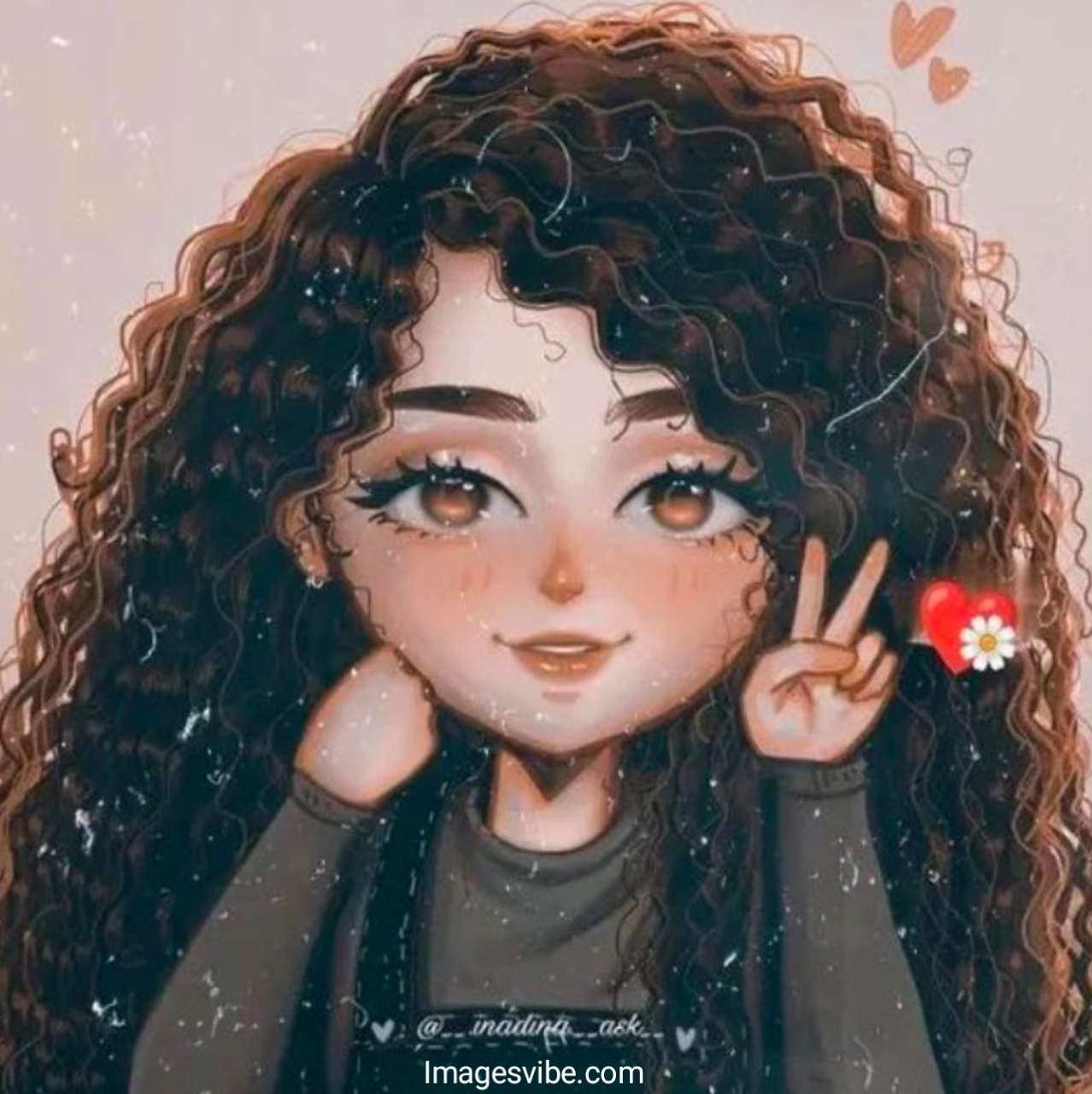 1278x1280 Cute Cartoon Image For Girl & Wallpaper pics