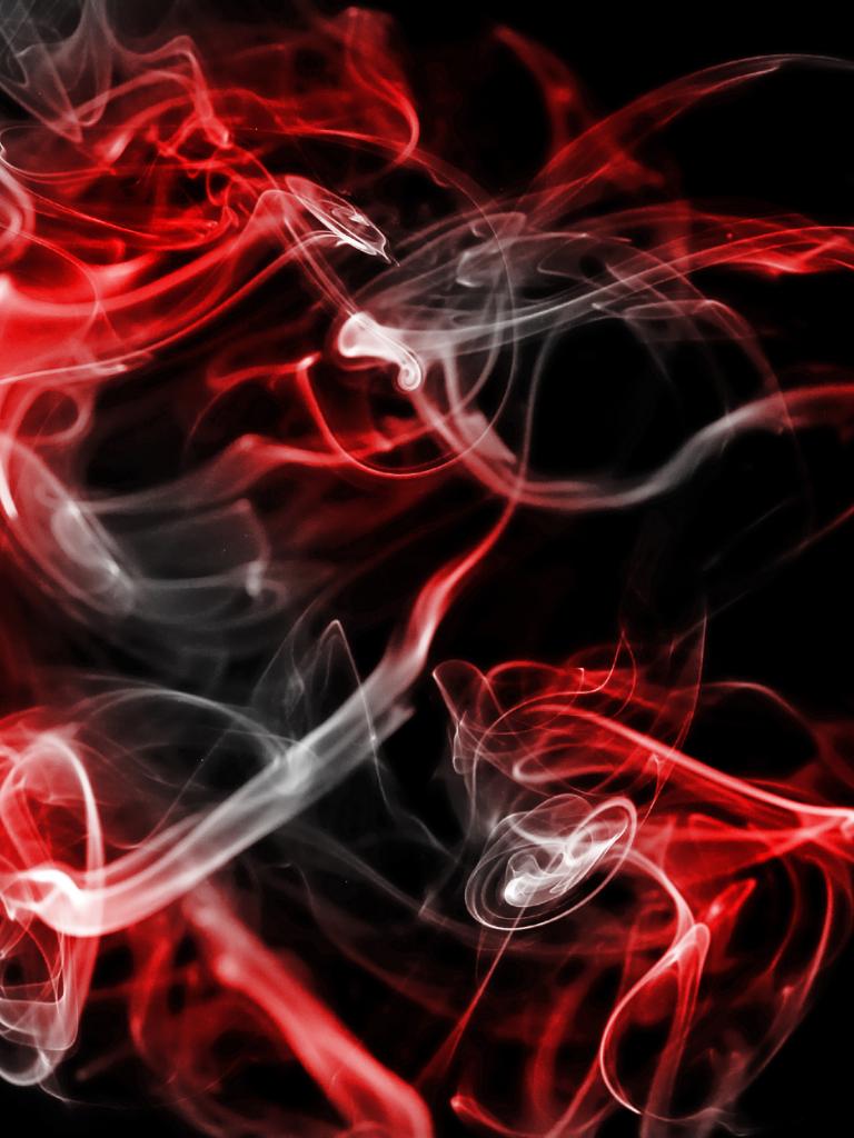 768x1024 Red and Black Smoke Wallpaper