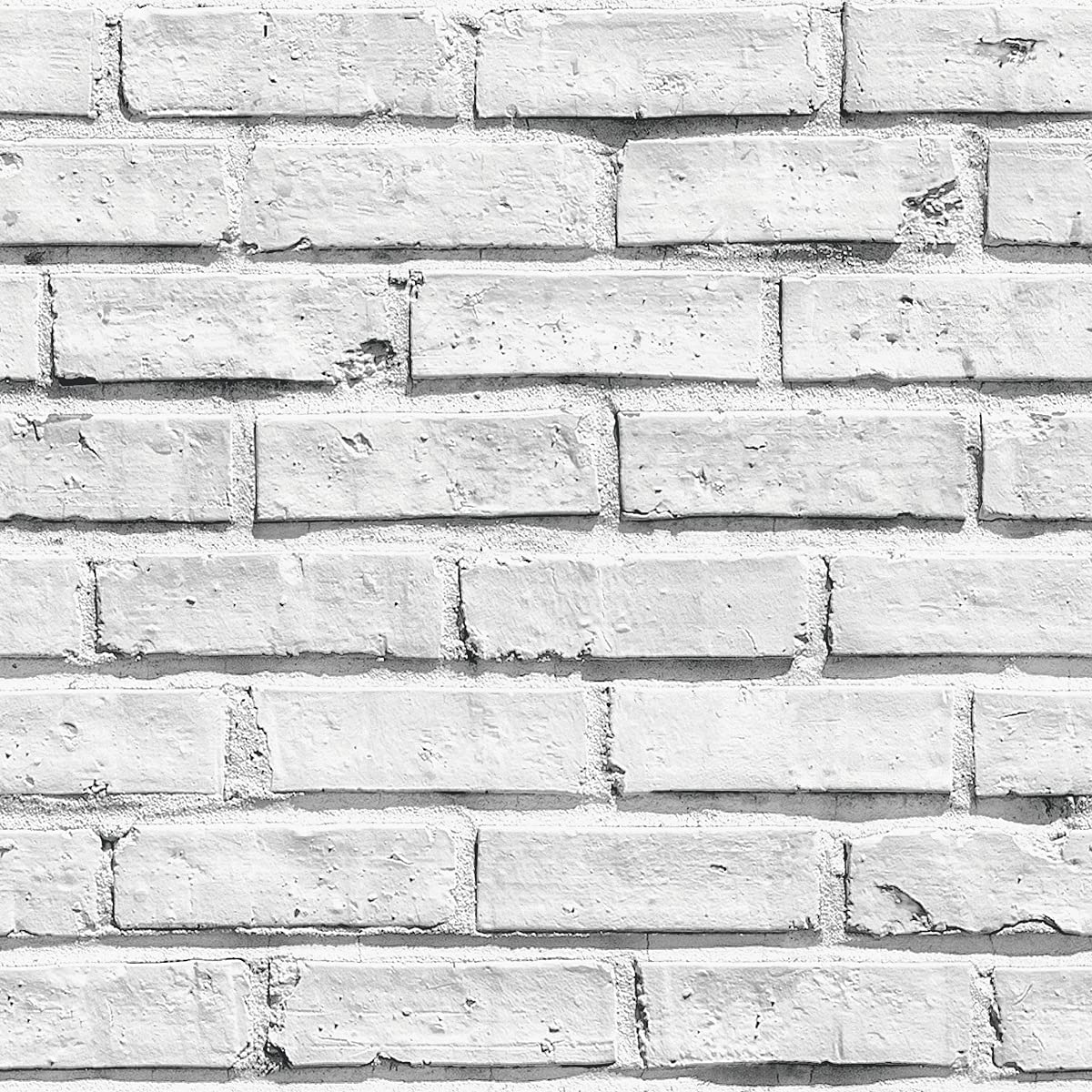 1200x1200 Arthouse Wipe Clean White Brick Wallpaper Clean Gloss Finish 10m Long Roll : Amazon.co.uk: DIY & Tools