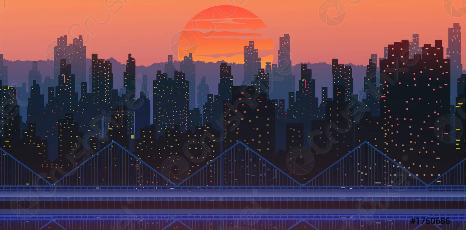 1500x740 Downtown city wallpaper in the morning and evening landscape wallpaper vector 1760686