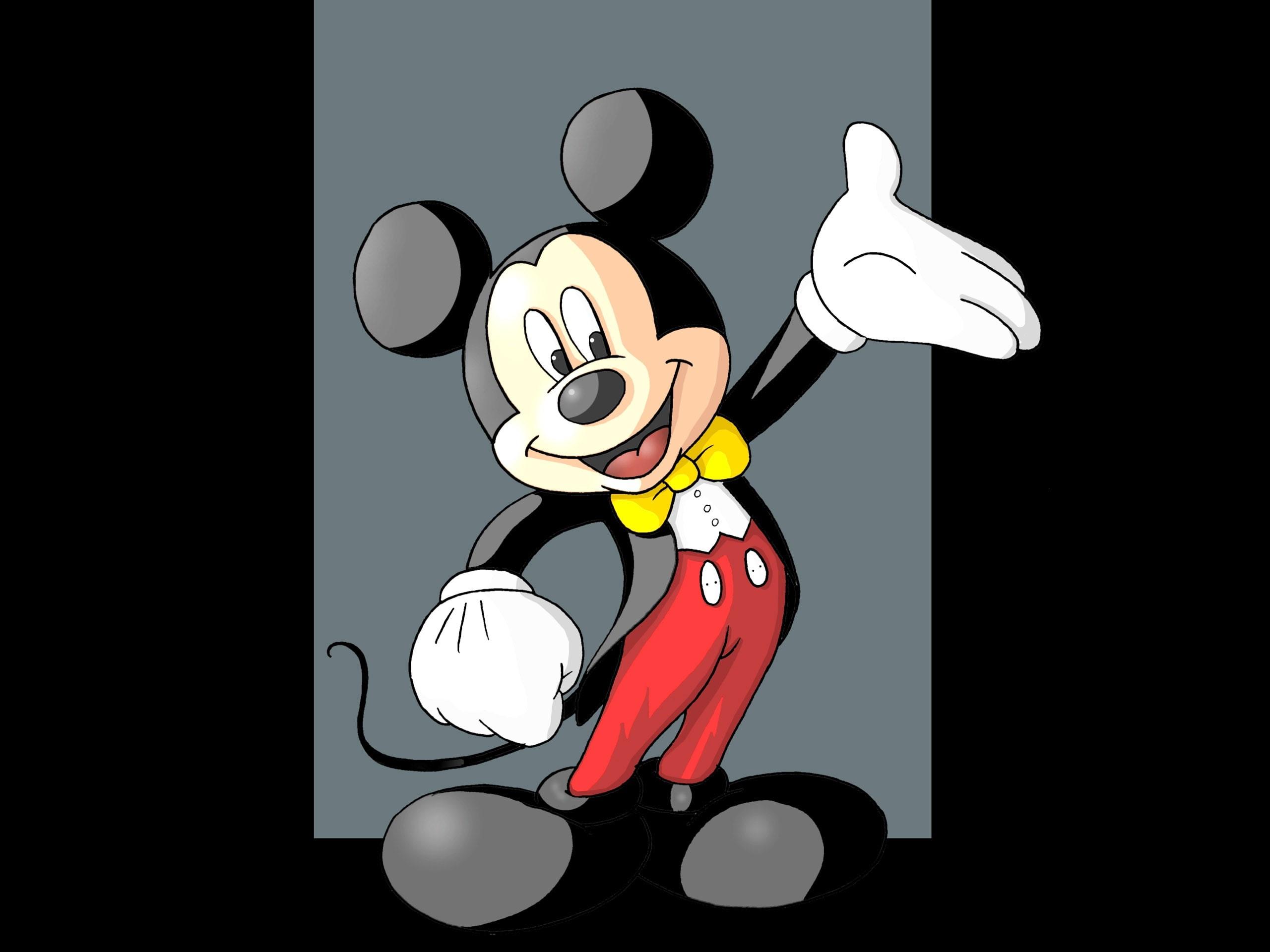 2560x1920 Wallpaper / background, 2K, cartoon, mouse, mickey mouse, lovely cartoon, comic, illustration, lovely, mickey, black background, black, funny free download